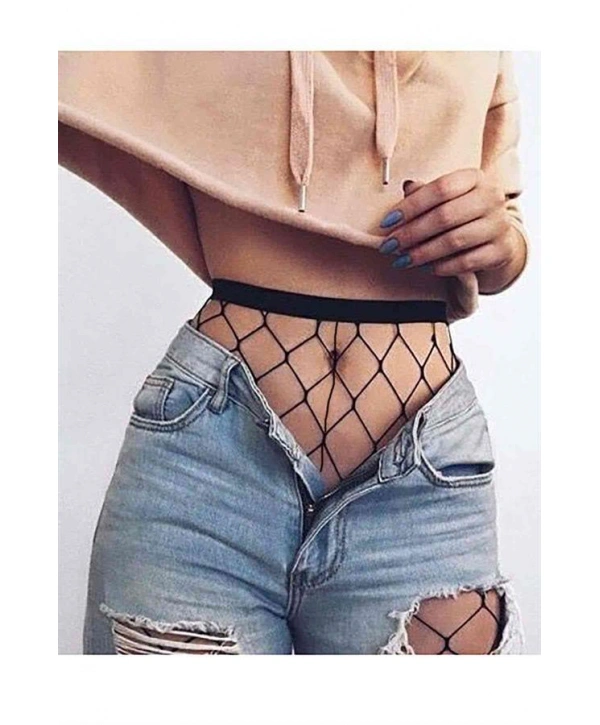 Morliva  Siyah Fileli Külotlu Çorap