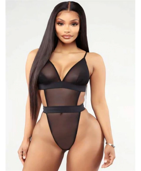 Morliva  Siyah Transparan Tül Fantezi Babydoll