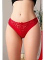 Morliva Kırmızı Bel Kısmı Dantel İşlemeli Külot
