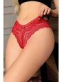 Morliva  Kırmızı Dantelli Desenli Fantezi Külot