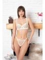 Morliva Özel Tasarım Ekru Dantel İşlemeli Desteksiz Brode Sütyen Takımı