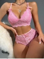 Pembe Dantelli Fantezi Bralet Sütyen Takımı