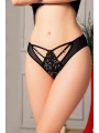 Morliva  Siyah Dantelli Metal Aksesuarlı Fantezi Külot
