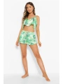 Morliva Yeşil Fırfırlı Şortlu Pijama Takımı