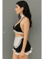 Morliva Siyah Beyaz Fantezi Seksi Hizmetçi Kostümü