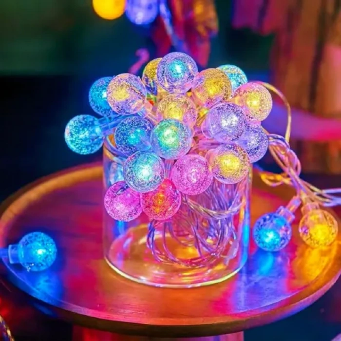 3m 20 Led Kristal Top RGB Pilli