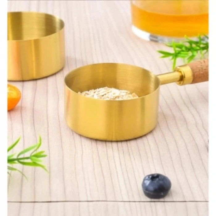 4lü Ahşap Saplı Ölçü Kaşığı