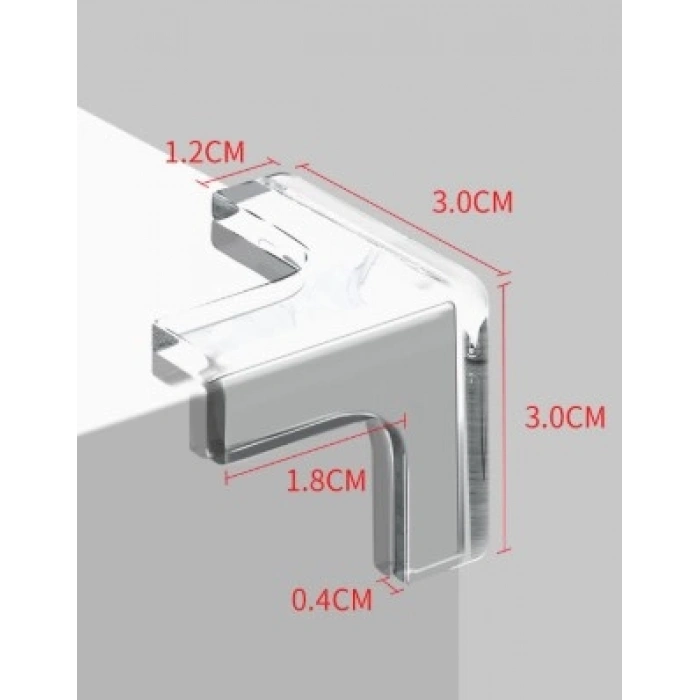 8li Set Silikon Şeffaf Masa Kenarı Koruma Aparatı