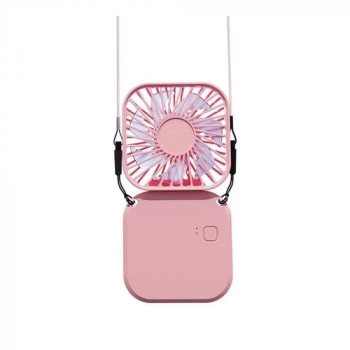 El Fanı Mini Masaüstü Ve Boyun Askılı Fan Portatif Şarjlı 3 Kademeli Vantilatör Soğutucu