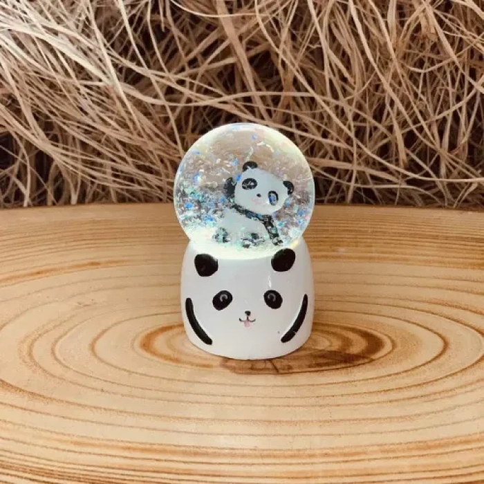 Küçük Boy Işıklı Panda Kar Küresi 6.5 cm