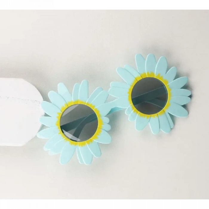Mavi Renk Papatya Şekilli Parti Gözlüğü