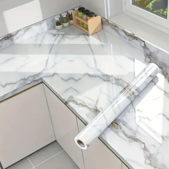 Mermer Desenli Yapışkanlı Folyo 60cm x 5m