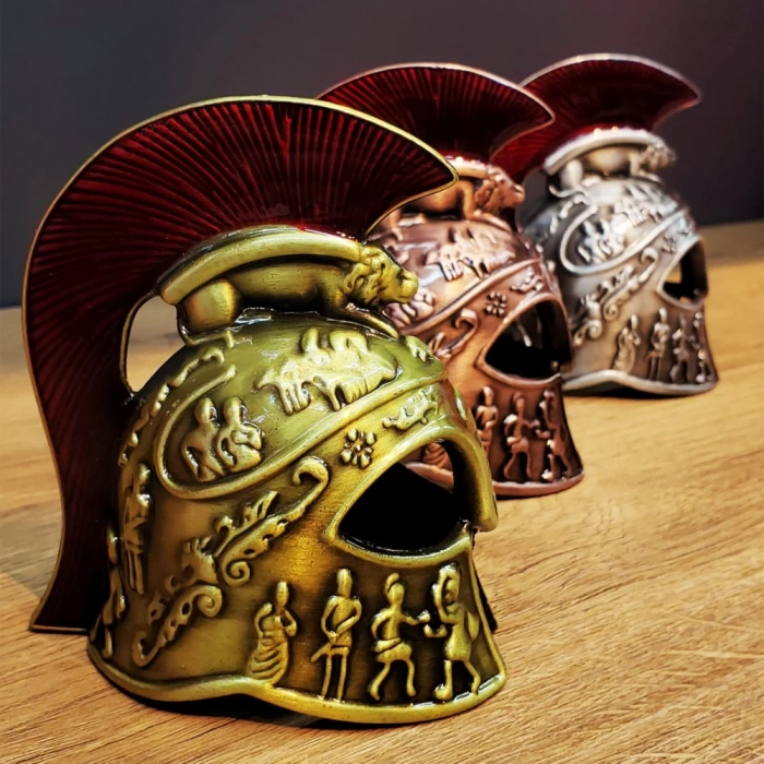 Metal Dekoratif Şövalye Miğferi