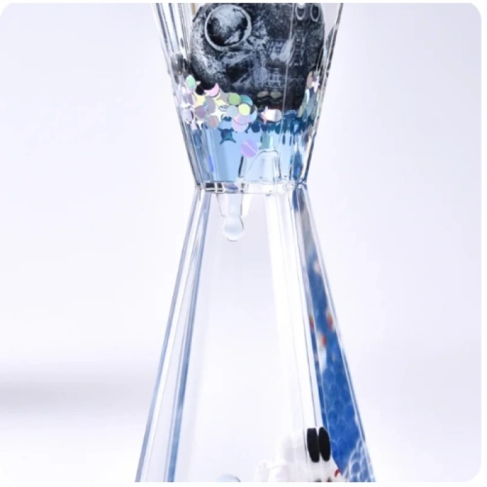 Uzay Temalı Dökülen Yağ Kum Saati