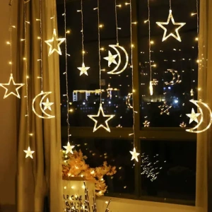 Ay ve Yıldız Perde LED Işık