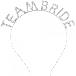 Gümüş Kaplama Kristal Taşlı Team Bride Taç