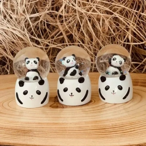Küçük Boy Işıklı Panda Kar Küresi 6.5 cm