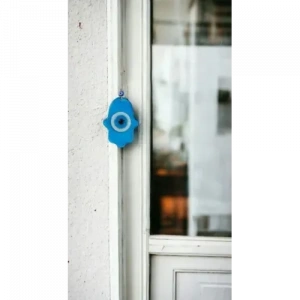 Nazar Boncuklu Turkuaz Mavisi Rengi Fatma Ana Bereket Eli Cam Duvar Süsü