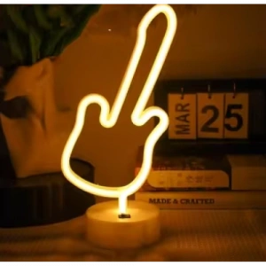 Neon Gitar Masa Lambası