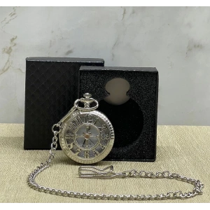 Özel Kutulu Rakamlı Gümüş Köstekli Saat