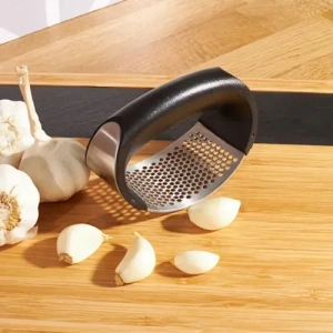 Paslanmaz Çelik Ergonomik Sarımsak Ezici Pres ve Doğrayıcı