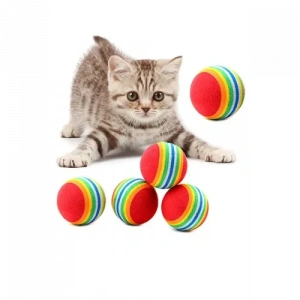 Sünger Kedi Köpek Çiğneme Ve Oyun Topu 4 Adet