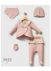 Kız Bebek Pembe Renk Kışlık Newborn Toptan Bebek Zıbın Takım Yeni Doğan