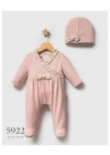 Kız Bebek Pembe Renk Kışlık Newborn Toptan Bebek Tulum (0-6 Ay)