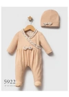 Kız Bebek Somon Renk Kışlık Newborn Toptan Bebek Tulum (0-6 Ay)