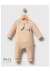 Kız Bebek Somon Renk Kışlık Newborn Toptan Bebek Tulum (0-9 Ay)