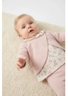 Kız Bebek Pembe Renk Kışlık Newborn Toptan Bebek İkili Takım (3-12 Ay)