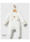 Kız Bebek Ekru Renk Kışlık Newborn Toptan Bebek Tulum (0-9 Ay)