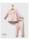 Kız Bebek Pembe Renk Kışlık Newborn Toptan Bebek İkili Takım (3-12 Ay)