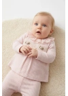 Kız Bebek Pembe Renk Kışlık Newborn Toptan Bebek İkili Takım (3-12 Ay)