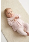 Kız Bebek Pembe Renk Kışlık Newborn Toptan Bebek İkili Takım (3-12 Ay)