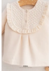 Kız Bebek Cheerful Lace Fırfır Detaylı 2li Alt Üst Takım Ekru (6-36 Ay)