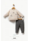 Erkek Bebek Denizaltı Figürlü 2li Alt Üst Takım Ekru (6-36 Ay)