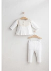 Kız Bebek Daisy Dream Alt Üst Takım Ekru Renk - Örgü ve Pileli Zarafet (6-36 Ay)
