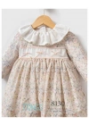 Kız Bebek Ekru Renk Mevsimlik Elbise (6-36 Ay)