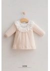 Kız Bebek Vintage Style Elbise Ekru (6-36 Ay)