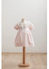 Kız Bebek Elbise Pembe Dantel Yaka ve Şık Tasarım (6-36 Ay)