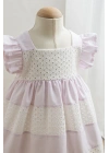 Kız Bebek Pastel Bahar Elbise Pembe Renk - Zarif Dantel Detaylı Yazlık Tasarım (6-36 Ay)