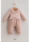 Kız Bebek Soft Flower Fırfır ve Çiçek Desenli Pudra Tulum (0-9 Ay)