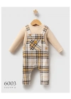 Toptan Erkek Bebek Hardal Renk Big Plaid Kışlık Salopet (3-12 Ay)