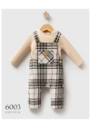 Toptan Erkek Bebek Yeşil Renk Big Plaid Kışlık Salopet (3-12 Ay)