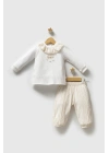 Toptan Kız Bebek Authentıc 2Li Takım Ekru Renk Mevsimlik 2Li Takım (6-36 Ay)