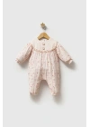 Toptan Kız Bebek Patchwork Tulum Pembe Renk Mevsimlik Tulum (0-9 Ay)