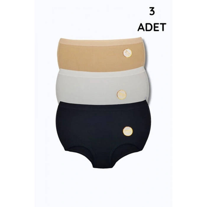 11656 Kadın Toparlayıcı Yüksek Bel Külot 3lü Paket