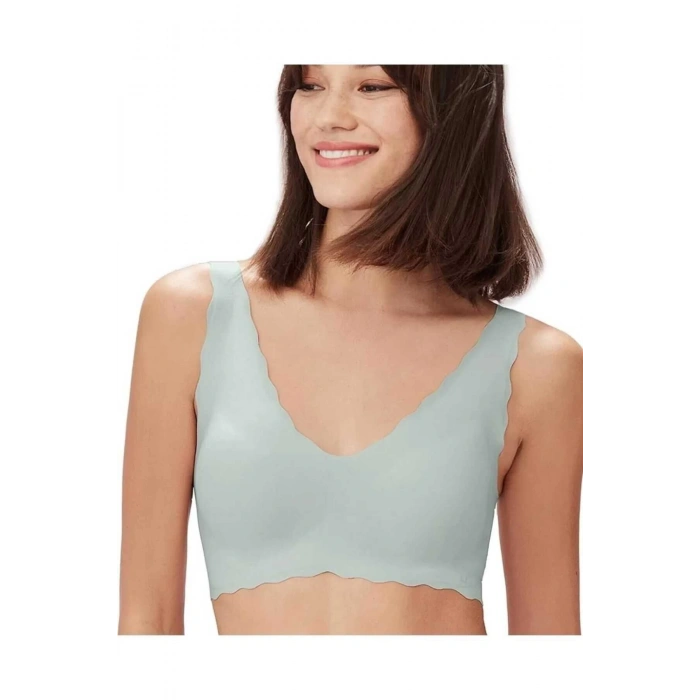 Lazer Kesim Dikişsiz Çıkarılabilir Pedli Görünmez Hiç Yok Sütyen Mint