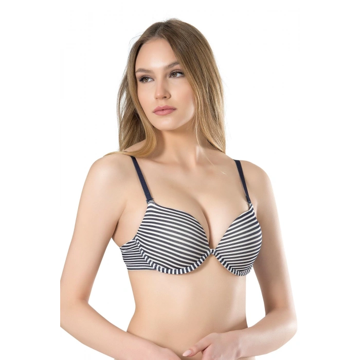 Kadın Lacivert Duble Dolgulu Tek Sütyen